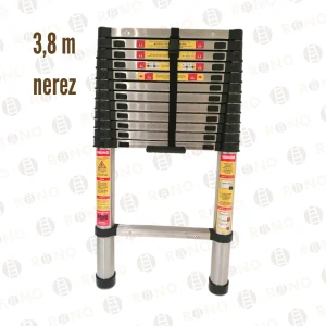 Teleskopický nerezový žebřík RONO STANDARD 3,8 m