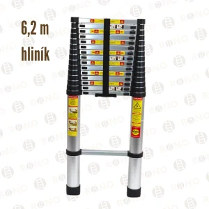 Teleskopický hliníkový žebřík RONO STANDARD 6,2 m