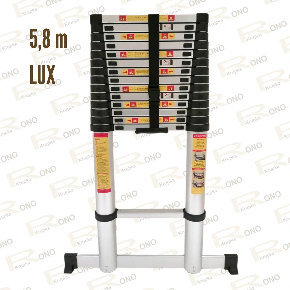 Teleskopický hliníkový žebřík RONO LUX 5,8 m